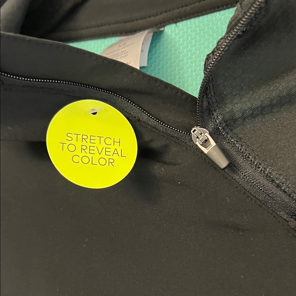 Champion Black and Teal Long Sleeve Coverup - Picture 4 of 7